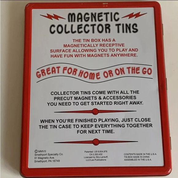 Vintage Magnetic Fashion Dress Up Set Storage Tin On The Go Travel 40pc Magnets - Picture 11 of 16